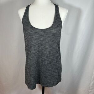 Lululemon Heather Grey Runched Back Racerback Tank Top